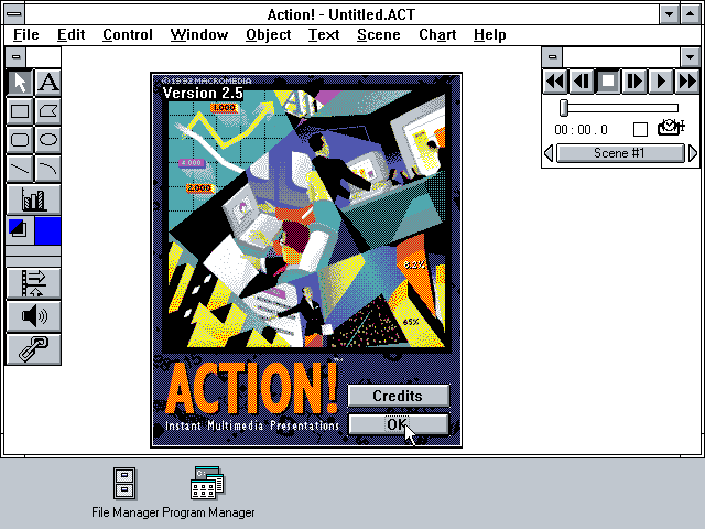 Macromedia Action 2.5 - Splash